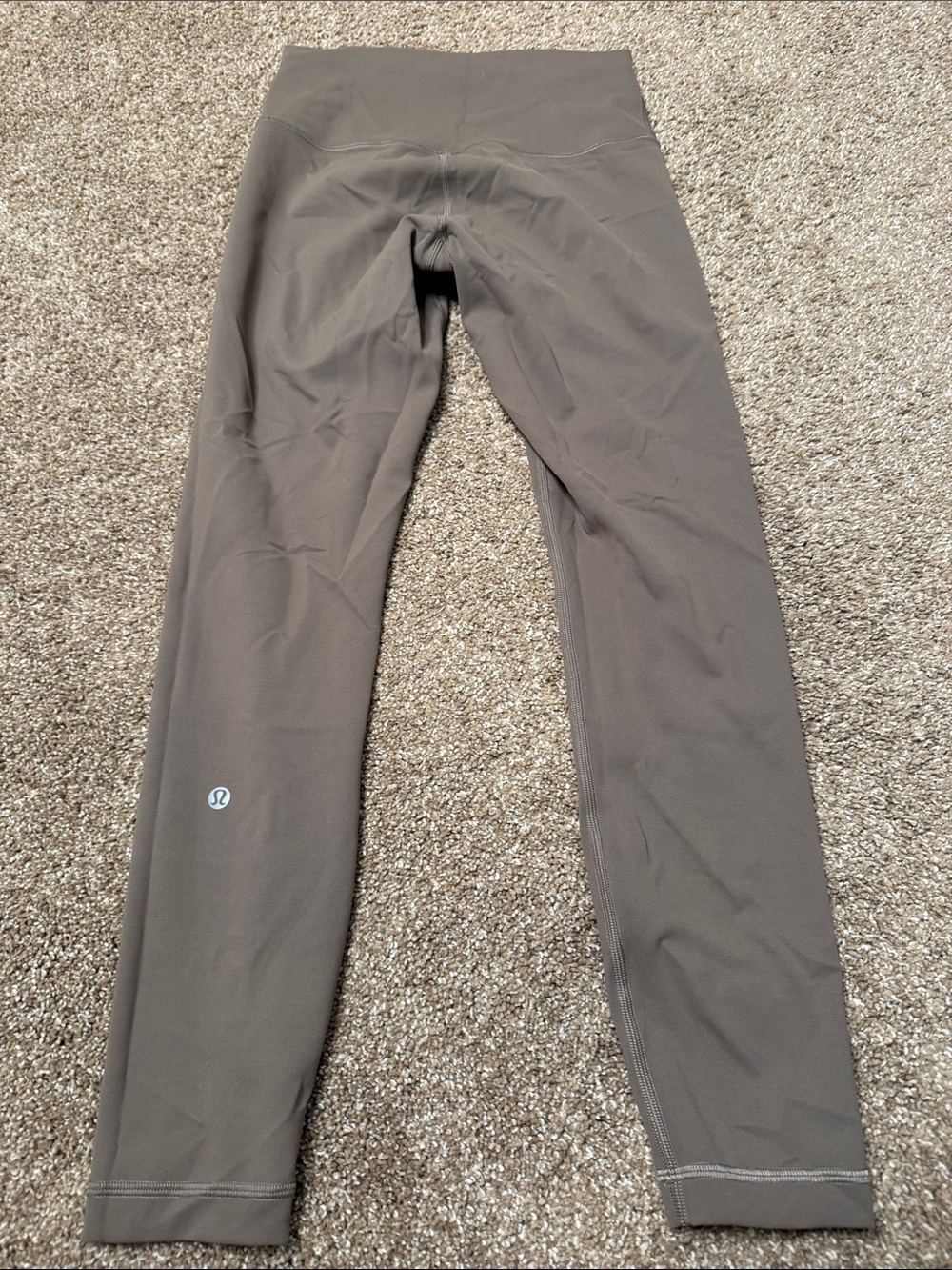 Lululemon High-Waist Full-Length Leggings Neutral taupe/stone gray color SZ 6 - Picture 6 of 9